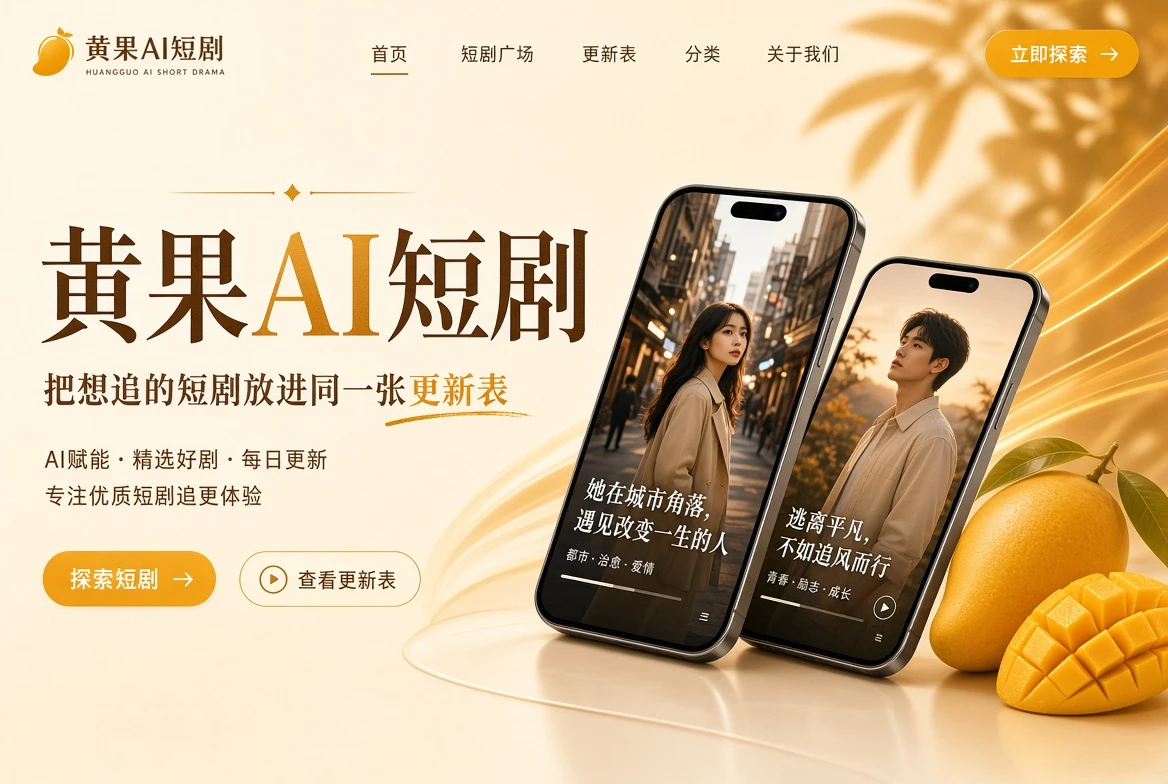 关于黄果短视频页面主视觉